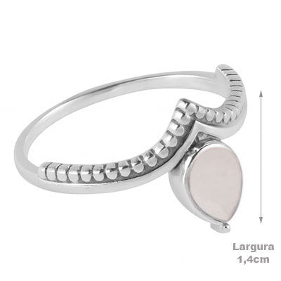 Anel de Prata com Pedra da Lua - 66850