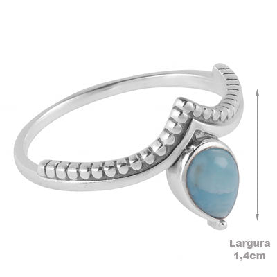 Anel de Prata com Larimar - 66853