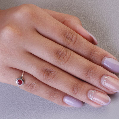 Anel de Prata com Rubi - 66857