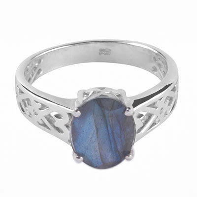 Anel de Prata com Labradorita - 66871