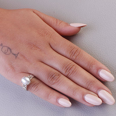 Anel de Prata com Pérola - 66874