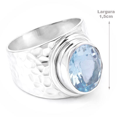 Anel de Prata com Topázio - 66877