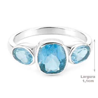 Anel de Prata com Topázio - 66889