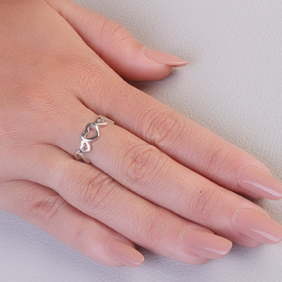 Anel de Prata Coração - 66913