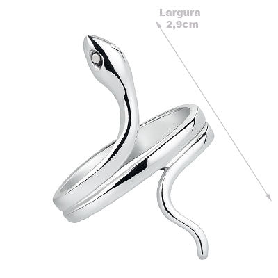 Anel de Prata Serpente/Cobra - 66914