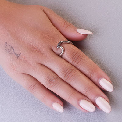 Anel de Prata Onda - 66937