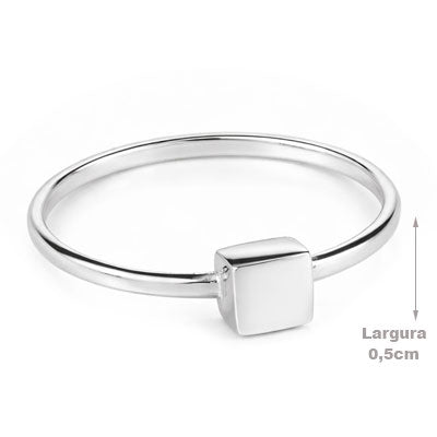 Anel de Prata Liso - 66945