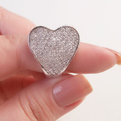 Anel de Prata Coração - 66954