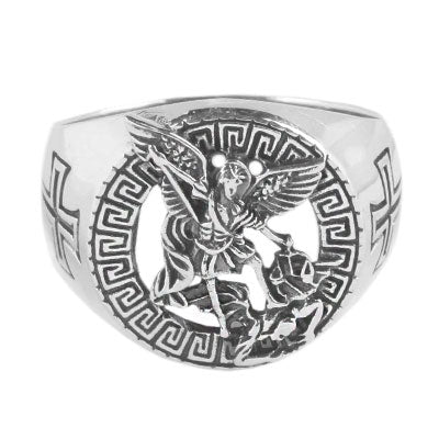 Anel de Prata São Miguel - 66955