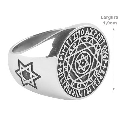 Anel de Prata Estrela de Davi - 66956