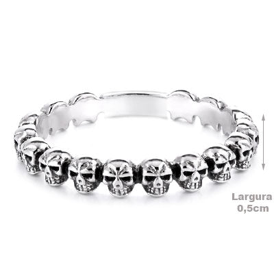 Anel de Prata Caveira - 66957
