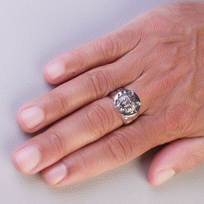 Anel de Prata Urso - 66963