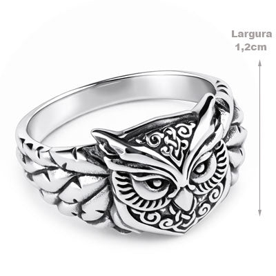 Anel de Prata Coruja - 66970