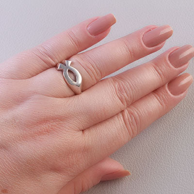 Anel de Prata Peixe - 66973