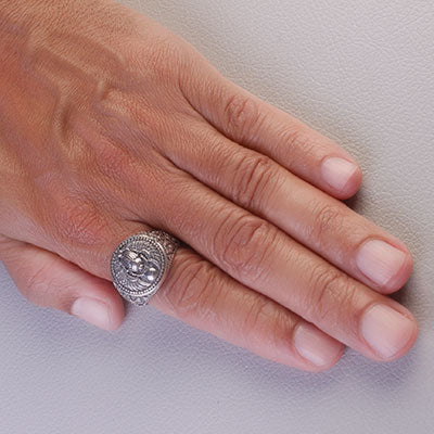 Anel de Prata Escaravelho Egípcio - 66976