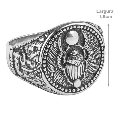 Anel de Prata Escaravelho Egípcio - 66976