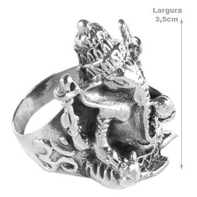 Anel de Prata Ganesha - 66990