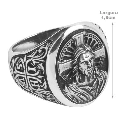 Anel de Prata Jesus - 67003
