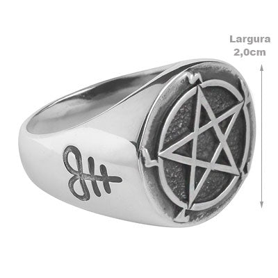 Anel de Prata Pentagrama - 67005