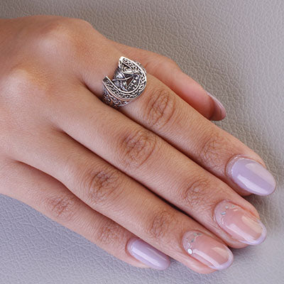 Anel de Prata Cavalo - 67007