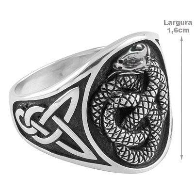 Anel de Prata Serpente/Cobra - 67012