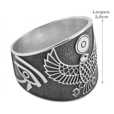 Anel de Prata Falcão - 67014