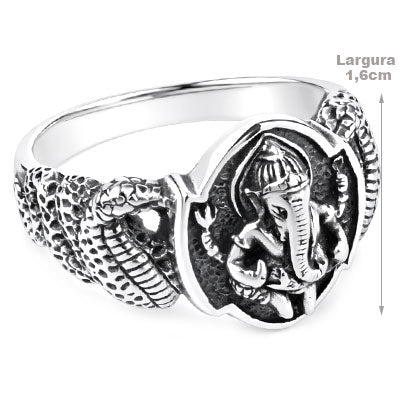 Anel de Prata Ganesha - 67017 - soprata