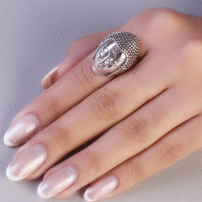 Anel de Prata Buda - 67024