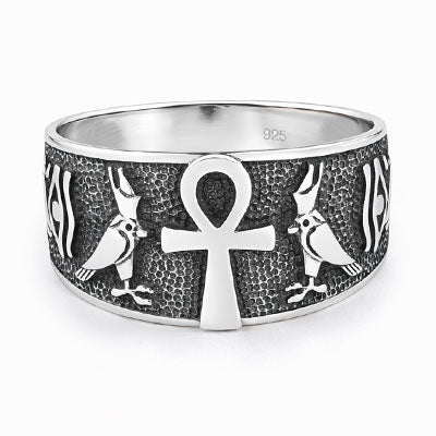 Anel de Prata Cruz Egípcia - 67027