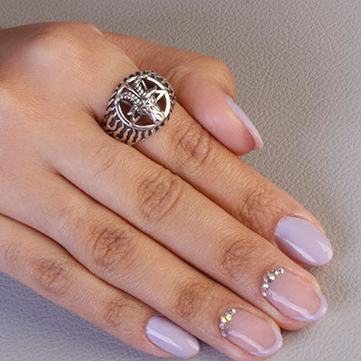 Anel de Prata Baphomet - 67030