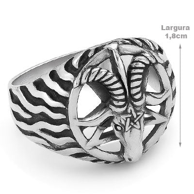 Anel de Prata Baphomet - 67030