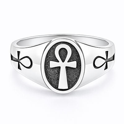 Anel de Prata Cruz Egípicia - 67041
