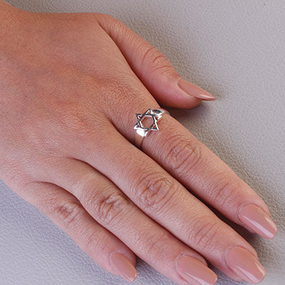 Anel de Prata Estrela de Davi - 67047