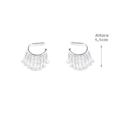 Piercing de Prata Pressão para Orelha - 67069