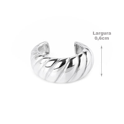 Piercing de Prata Pressão para Orelha - 67076