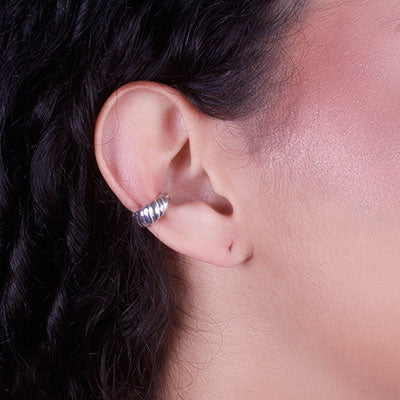 Piercing de Prata Pressão para Orelha - 67076