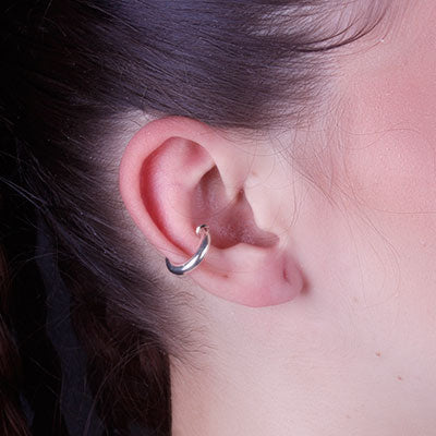Piercing de Prata Pressão para Orelha - 67080