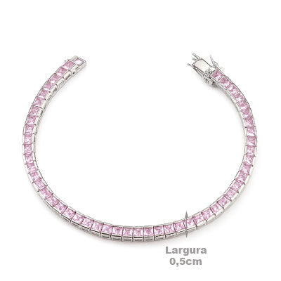 Pulseira de Prata com Zircônias - 67097