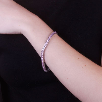 Pulseira de Prata com Zircônias - 67097