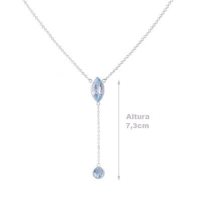 Gargantilha de Prata Topázio - 67113