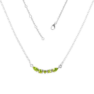 Gargantilha de Prata com Peridoto - 67120