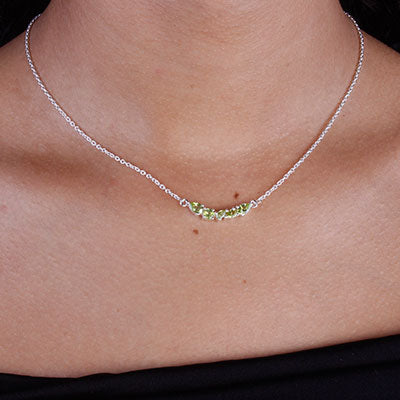 Gargantilha de Prata com Peridoto - 67120