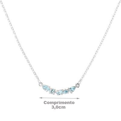 Gargantilha de Prata com Topázio - 67122