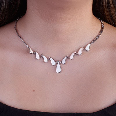 Gargantilha de Prata com Opala - 67128