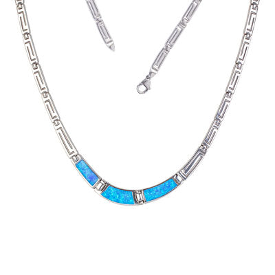 Gargantilha de Prata com Opala - 67129