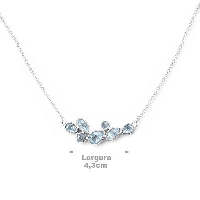 Gargantilha de Prata com Topázio - 67146