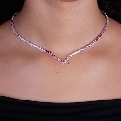 Gargantilha de Prata com Zircônias - 67148