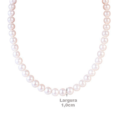 Gargantilha de Prata com Pérolas - 67152