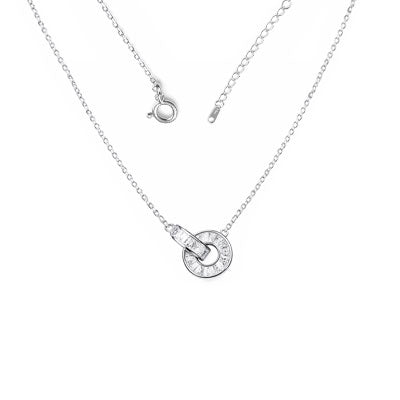 Gargantilha de Prata com Zircônia - 67182 - soprata