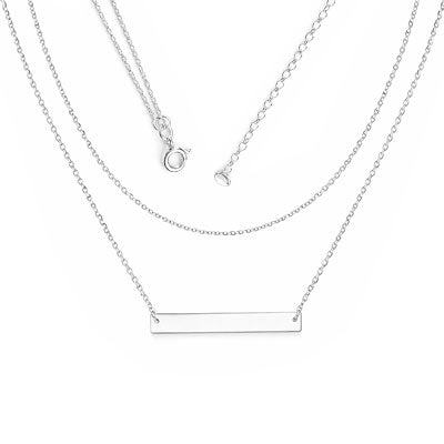 Gargantilha de Prata com Placa - 67186